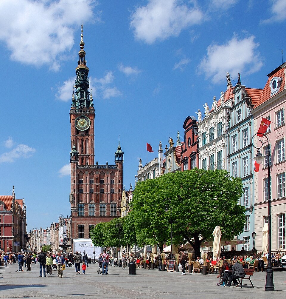 Ratusz Głównego Miasta i Długi Targ w Gdańsku